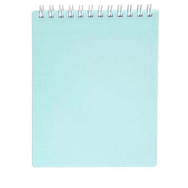 Блокнот  А5 080 л. , спираль, Canvas, пласт.обл., бирюза