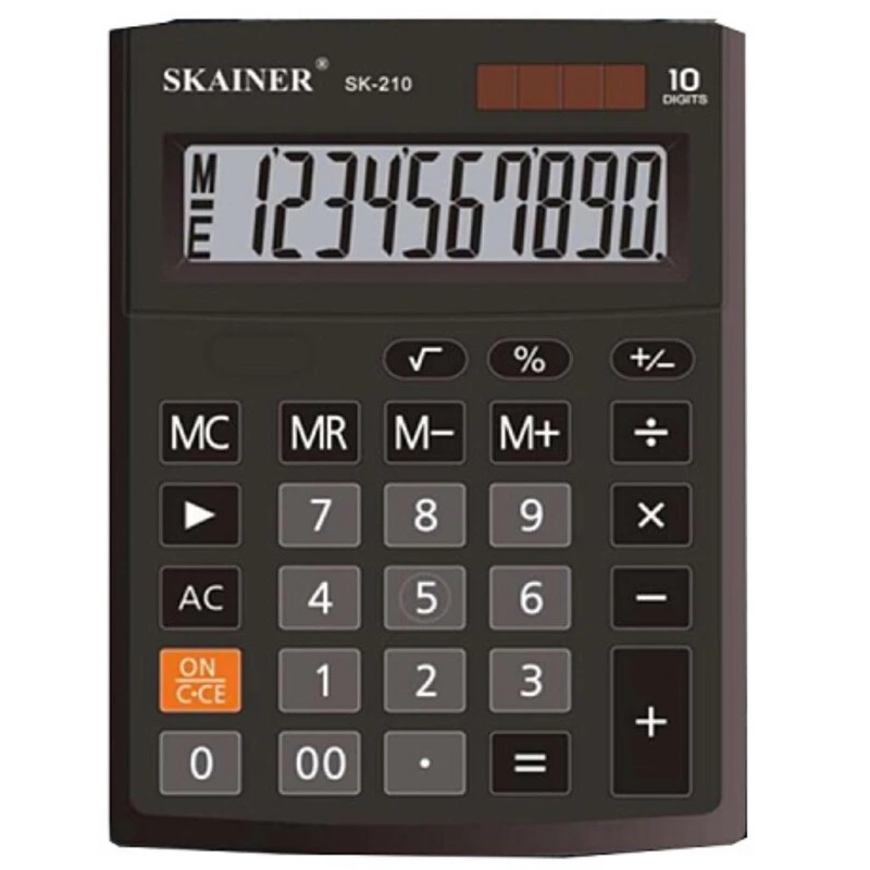 Калькулятор 10 раз. (103*137*31) SKAINER / SK-210 / черн.