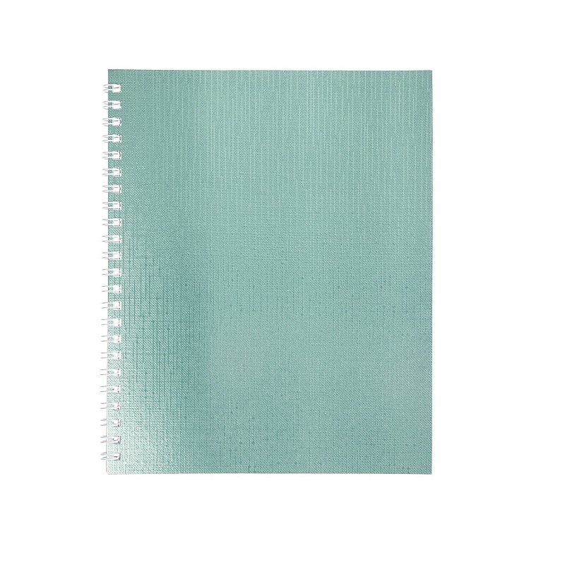 Тетрадь  А5  48л. кл. спираль "Хатбер" Бумвинил METALLIC Мята