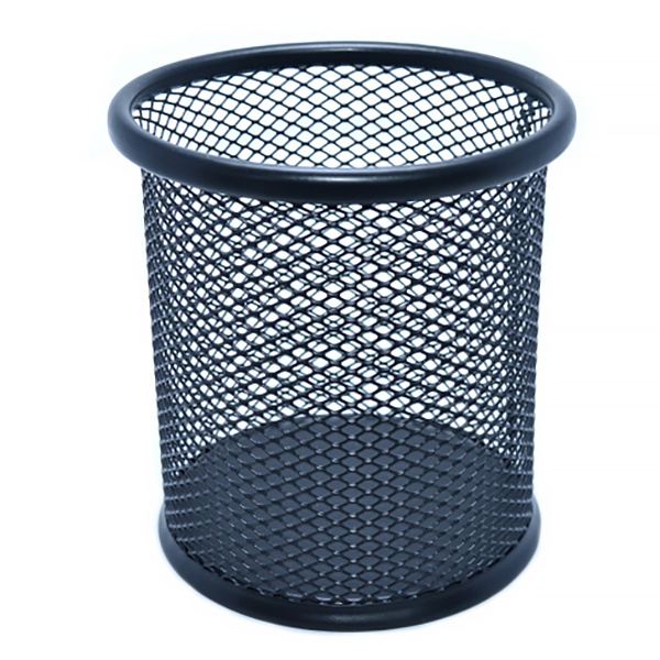 Органайзер (стакан) 1 отд.пуст. сетка метал.(кругл. стак.), черн.