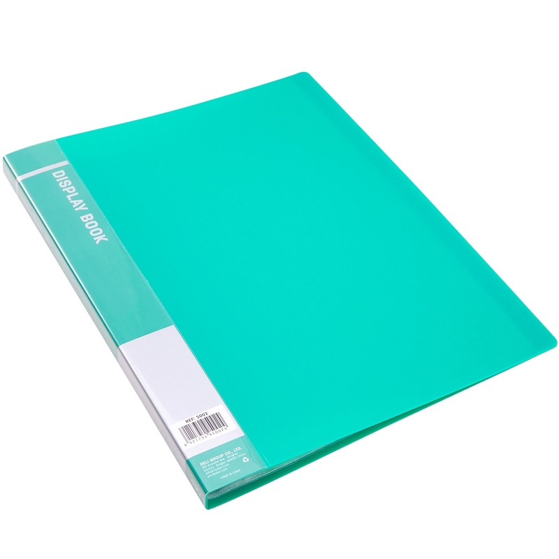 Папка с мультиф. 20 л. "Deli" (0,6мм), зеленая