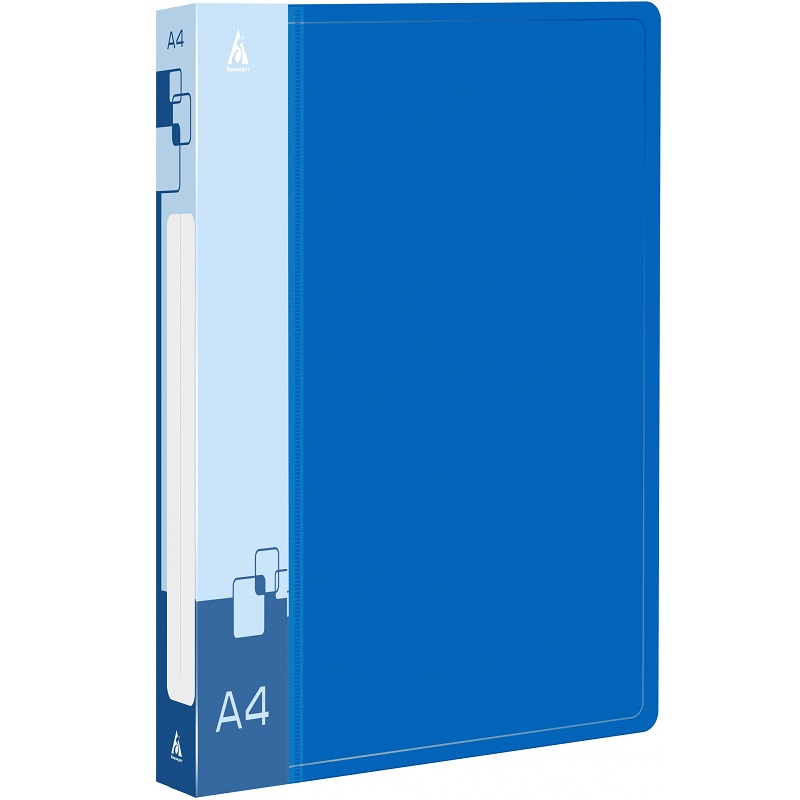 Папка 2 кольца 40мм. "Бюрократ", синяя/20