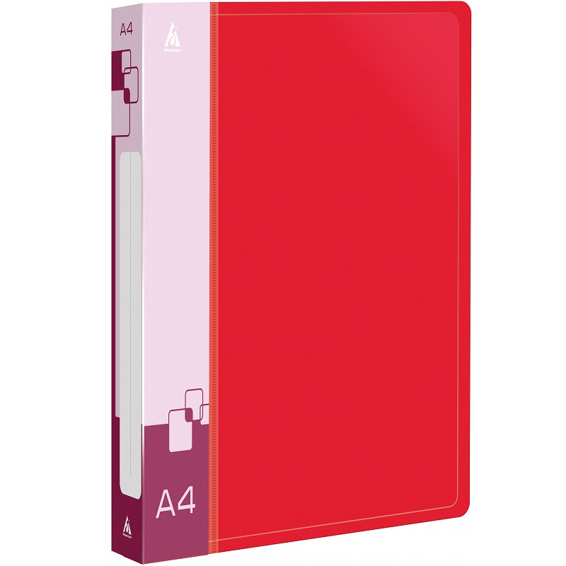 Папка 2 кольца 40мм. "Бюрократ", красная/20