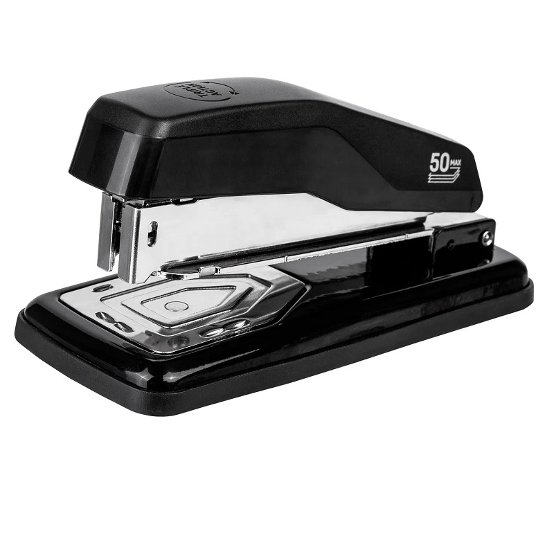 Степлер №24/6-24/8, 26/6-26/8 на 50л. Deli, 50скоб, черный