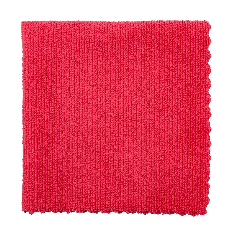 Салфетка микрофибра 40х40см, 220г/м2 (1шт.), красная